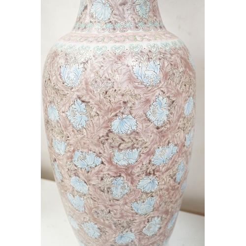 1418 - A large Chinese enamelled porcelain vase, 62cm