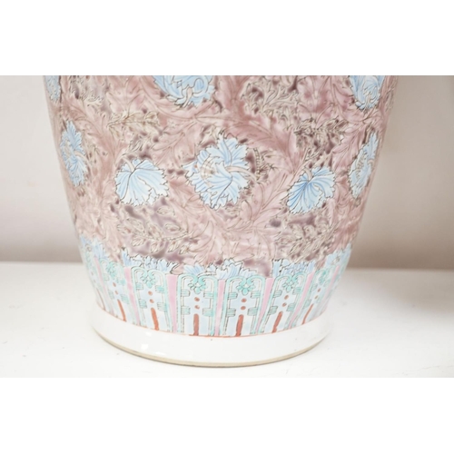 1418 - A large Chinese enamelled porcelain vase, 62cm
