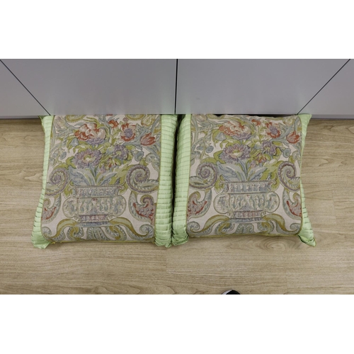 1555 - A pair of large fabric cushions