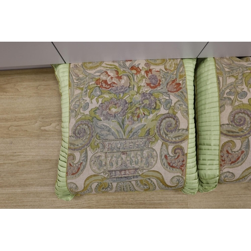 1555 - A pair of large fabric cushions