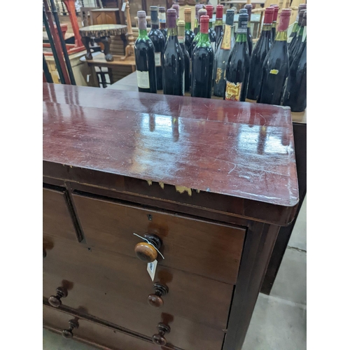 1050 - A Victorian mahogany chest, width 94cm, depth 46cm, height 106cm