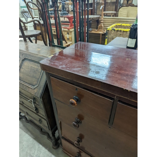 1050 - A Victorian mahogany chest, width 94cm, depth 46cm, height 106cm