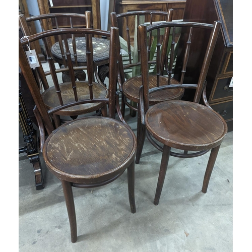 1062 - A set of four Czechoslovakian bentwood chairs