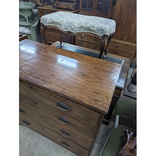 1099 - A George IV four drawer mahogany chest, width 107cm, depth 53cm, height 100cm