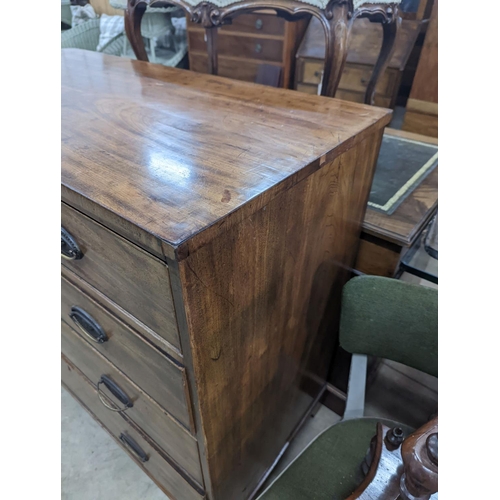 1099 - A George IV four drawer mahogany chest, width 107cm, depth 53cm, height 100cm