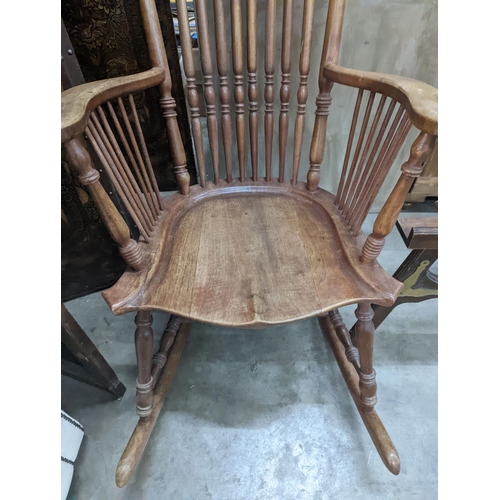 1139 - A rocking chair, width 64cm, depth 50cm, height 120cm