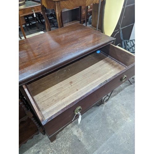 1154 - An Edwardian mahogany mahogany chest fitted four long drawers, width 78cm, depth 48cm, height 98cm... 