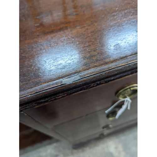 1154 - An Edwardian mahogany mahogany chest fitted four long drawers, width 78cm, depth 48cm, height 98cm... 