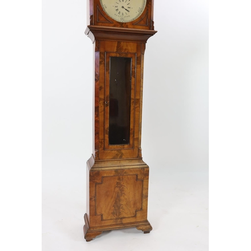 1171 - Rainforth & Son of Bridgewater. An early 19th century mahogany domestic regulator,with foliate carve... 