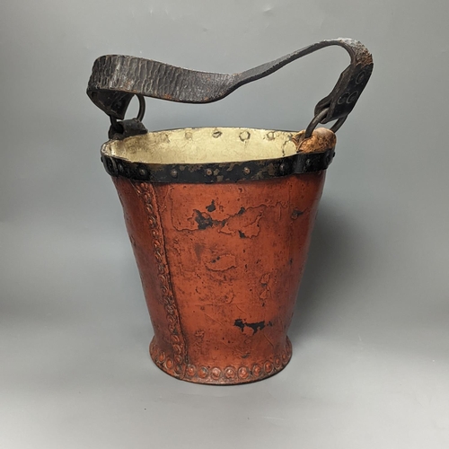 1308 - A 19th century fire bucket 25cm