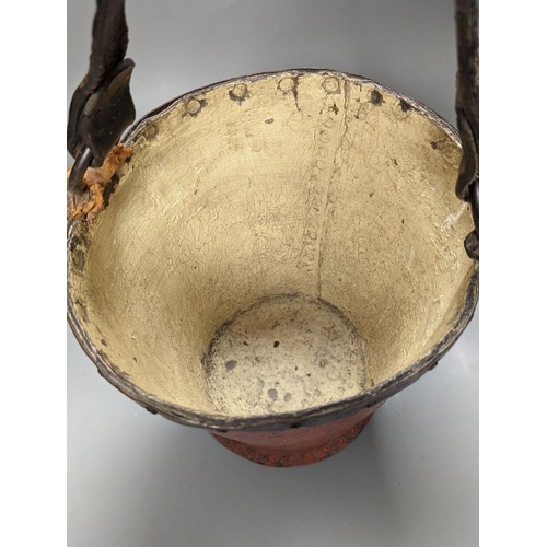 1308 - A 19th century fire bucket 25cm