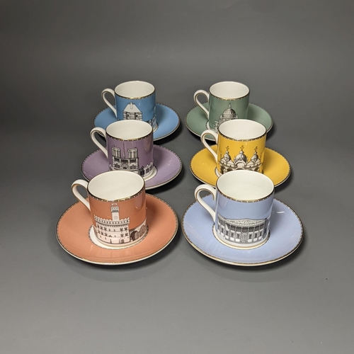 1328 - A Wedgwood Grand Tour coffee set (6+6)