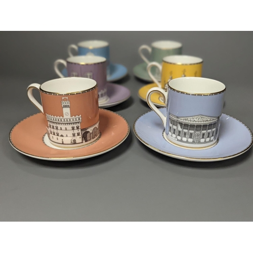 1328 - A Wedgwood Grand Tour coffee set (6+6)