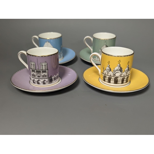 1328 - A Wedgwood Grand Tour coffee set (6+6)