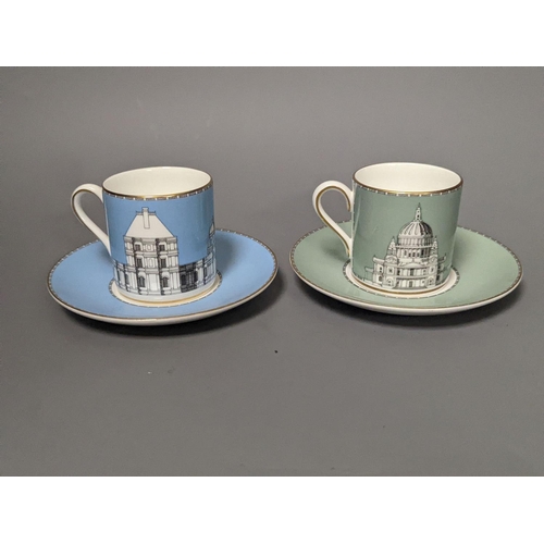 1328 - A Wedgwood Grand Tour coffee set (6+6)