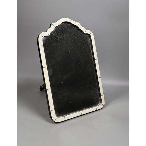 1335 - An early 20th century ivory veneered easel mirror, 36cm high