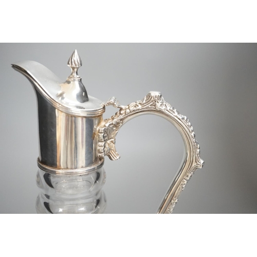 1824 - A modern silver mounted cut glass claret jug, C.J. Vander Ltd, Sheffield, 1995, height 27.6cm.... 