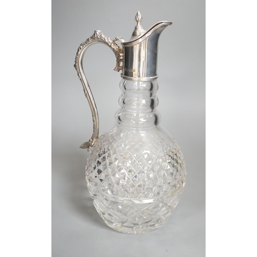 1824 - A modern silver mounted cut glass claret jug, C.J. Vander Ltd, Sheffield, 1995, height 27.6cm.... 