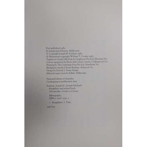 134 - ° ° Forshaw, Joseph M. - Kingfishers and Related Birds - Part 1 (Vols 1 & 2): Aeliniidae, one of 100... 