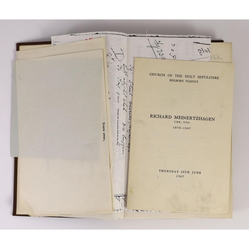 155 - ° ° Meinertzhagen, Colonel Richard. Kenya Diary 1902 – 1906. Edinburgh & London, 1957. Original clot... 