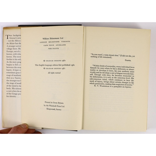 179 - ° ° Greene, Graham - A Burnt-Out Case, 1st English edition, original cloth, in unclipped d/j, Willia... 