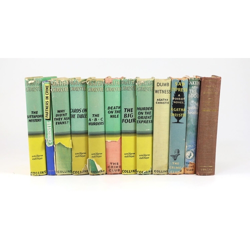 279 - ° ° Christie, Agatha - 12 works - Partners in Crime, with torn d/j, with loss to spine and lower rea... 