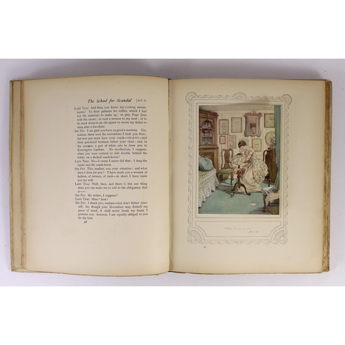 281 - ° ° Sheridan, Richard Brinsley - The School for Scandal,de luxe edition, one of 350, signed and  ill... 