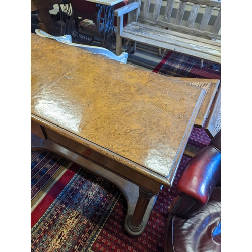 1072 - A 19th century pollarded oak console table, width 122cm, depth 53cm, height 85cm