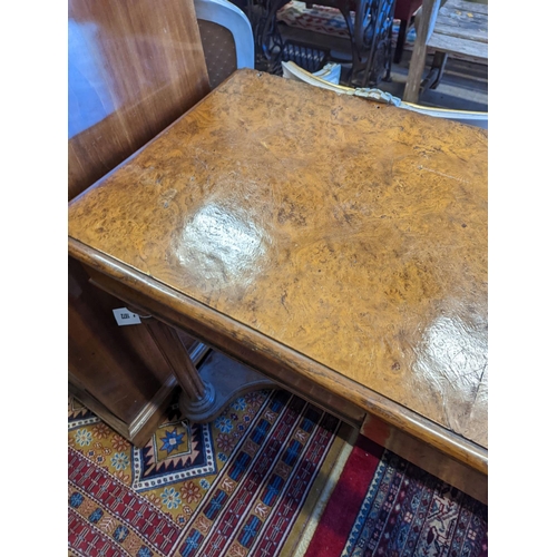 1072 - A 19th century pollarded oak console table, width 122cm, depth 53cm, height 85cm
