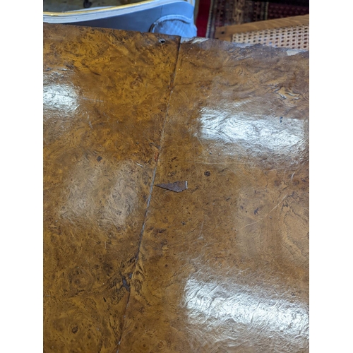 1072 - A 19th century pollarded oak console table, width 122cm, depth 53cm, height 85cm