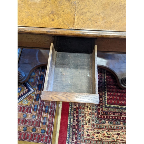 1072 - A 19th century pollarded oak console table, width 122cm, depth 53cm, height 85cm