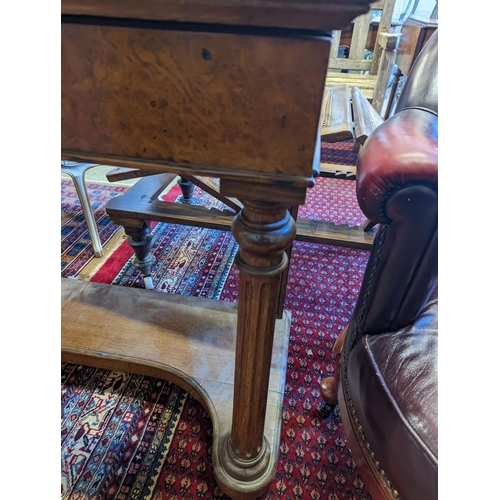 1072 - A 19th century pollarded oak console table, width 122cm, depth 53cm, height 85cm