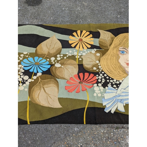 1077 - A modernist French tapestry, signed H. Gueyise, 240 x 106cm