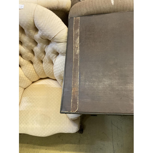 1106 - A 19th century gilt metal mounted ebonised rectangular centre table, width 140cm, depth 60cm, height... 