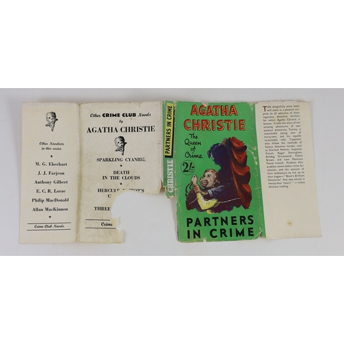 279 - ° ° Christie, Agatha - 12 works - Partners in Crime, with torn d/j, with loss to spine and lower rea... 