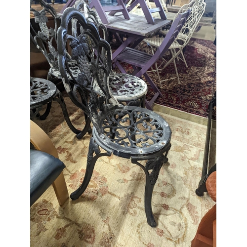 35 - A set of four aluminium garden chairs
