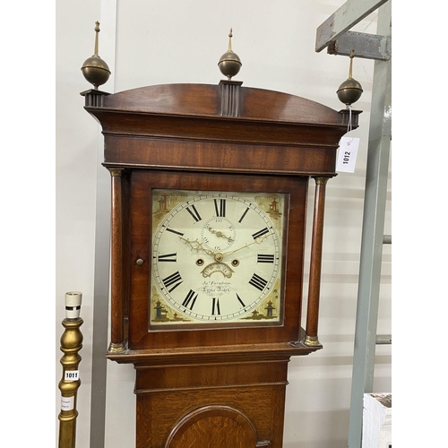 1012 - A George III mahogany banded 8 day longcase clock marked JA Farnham, Lyme Regis, height 210cm... 