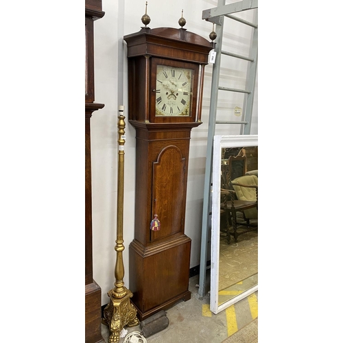 1012 - A George III mahogany banded 8 day longcase clock marked JA Farnham, Lyme Regis, height 210cm... 