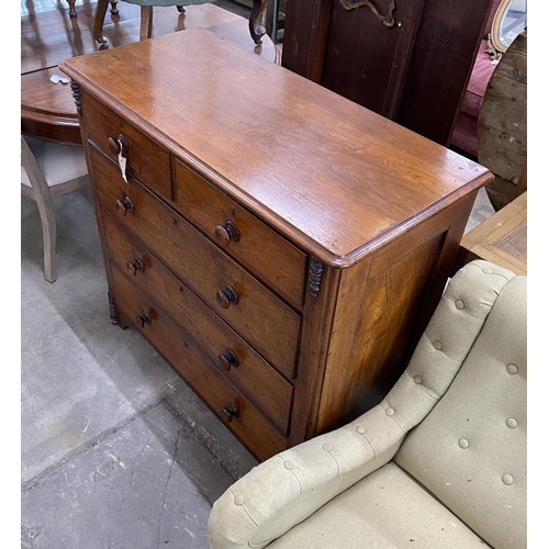 1044 - A Victorian mahogany chest, width 102cm, depth 46cm, height 99cm