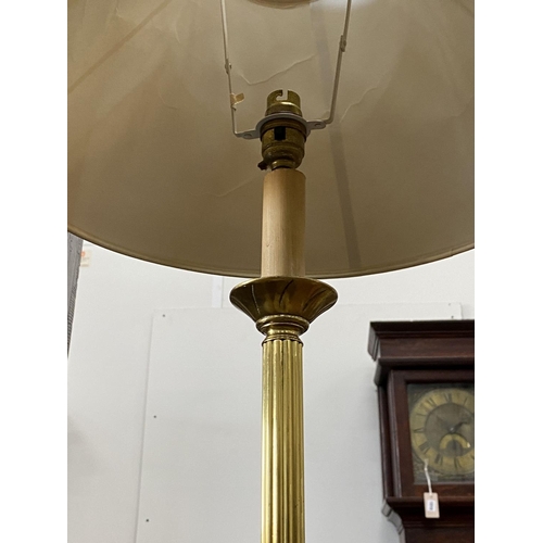 1070 - A brass lamp standard, height 150cm