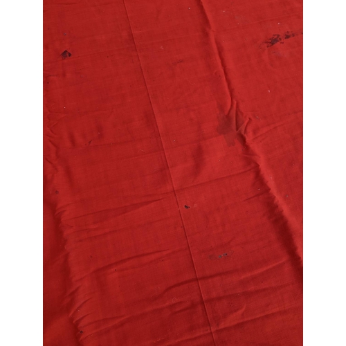 1139 - A silkwork shawl (a.f.) 270 x 140cm and an Indian embroidered cloth, 185 x180cm