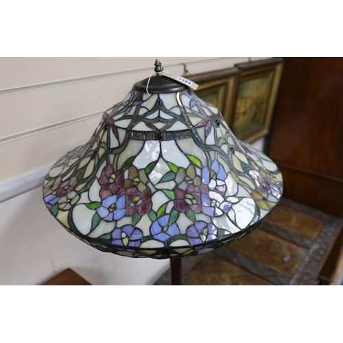 1194 - A Tiffany style standard lamp, height 156cm