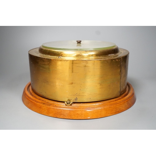 1320 - A 19th century bulkhead barometer - 25cm diameter