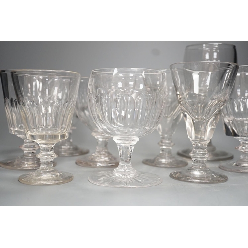 1349 - A group of early to mid 19th century glass rummers (9)