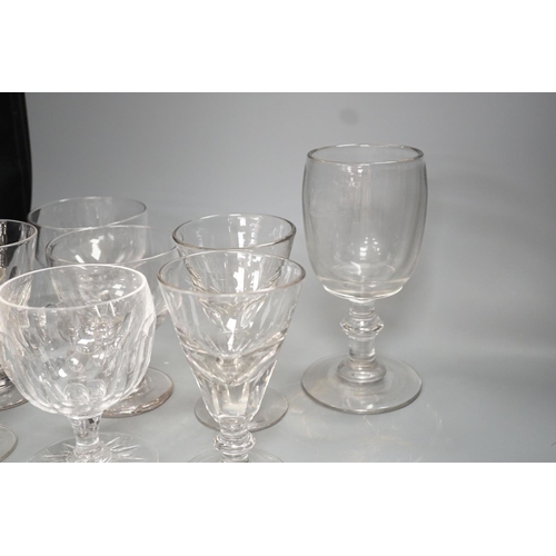 1349 - A group of early to mid 19th century glass rummers (9)