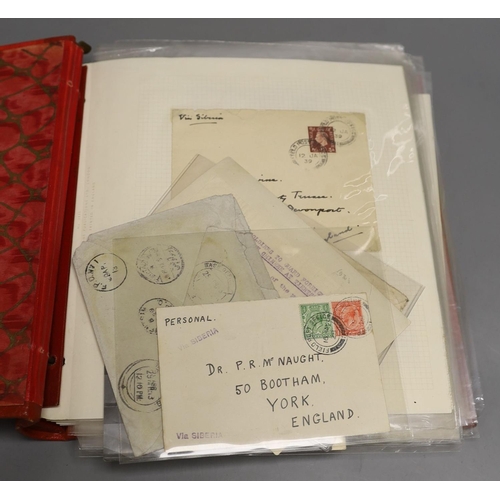 1591 - Shanghai Defence Force in album with stamps on piece and covers with APO 1 and FPO 1 1927-1939 (one ... 