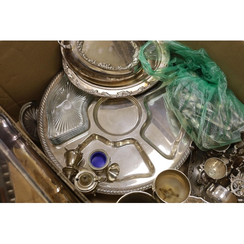 1601 - Two boxes of electroplated wares