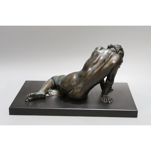 1605 - A bronze sculpture entitled Francis , by Mike Roberts, with provenance - 37cm long