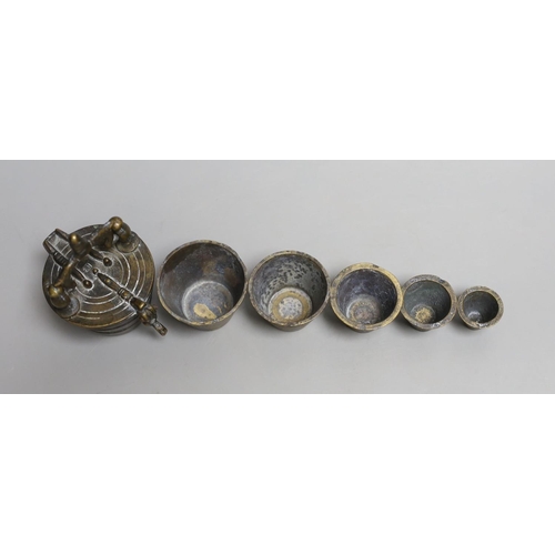 1618 - A nest of German bronze measures