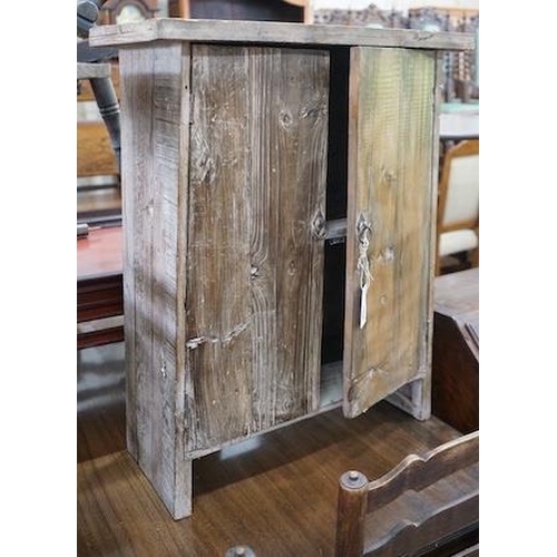 25 - A small provincial pine two door cabinet